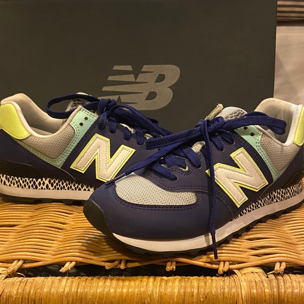 New Balance Purple and Yellow Athletic Shoes